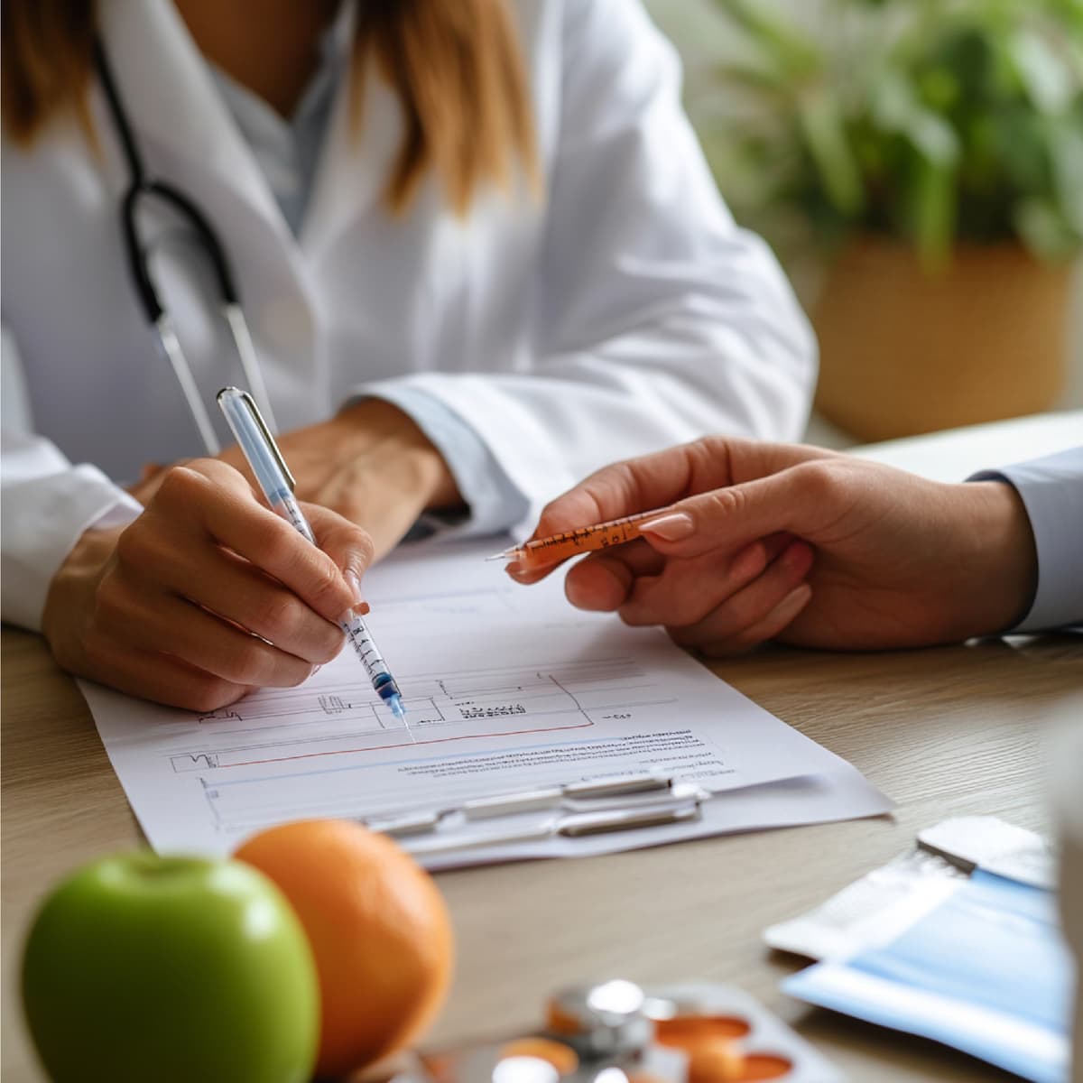 Avaliação de saúde metabólica e exames clínicos